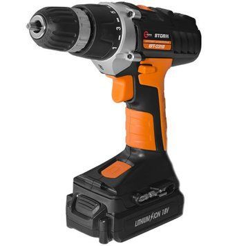 Шуруповерт STORM, 18В, 2 скорости, 1200об/мин, 2 аккумулятора, 1 час зарядки INTERTOOL WT-0318 WT-0318 фото