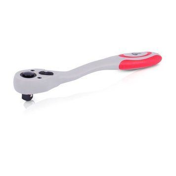 Ручка з хроповим механізмом на 72 зуби 1/4" вигнута Cr-v (Professional) INTERTOOL HT-2107 HT-2107 фото