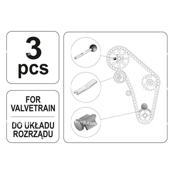 Набір фіксаторів ГРМ VAG VW, AUDI, SKODA, TDI/V6, YATO YT-0632 YT-0632 фото