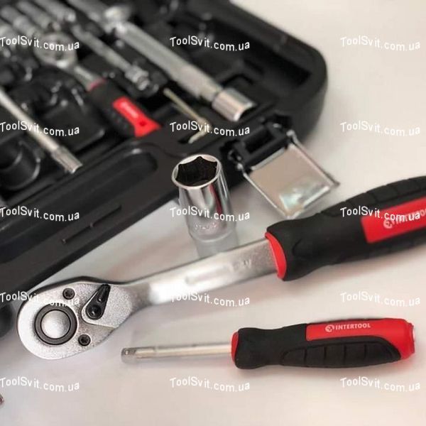 Набір інструментів 1/2 "& 1/4" 111 од., Cr-V INTERTOOL ET-8111 ET-8111 фото