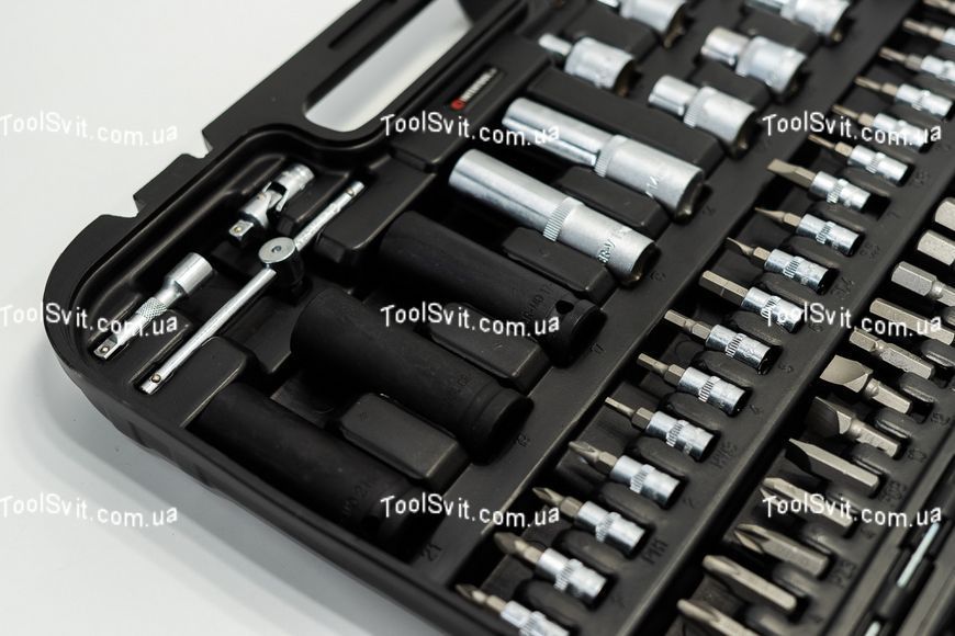 Набір інструментів 1/2 "& 1/4" 111 од., Cr-V INTERTOOL ET-8111 ET-8111 фото