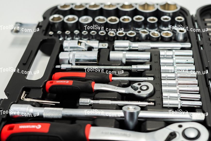 Набір інструментів 1/2 "& 1/4" 111 од., Cr-V INTERTOOL ET-8111 ET-8111 фото