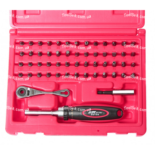 Набор бит 1/2", 3/8" TORX, HEX, PH с держателем в кейсе 55 предметов (5610 JTC) 5610 JTC фото