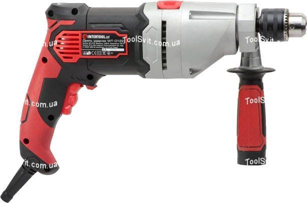 Дриль ударний 1200 Вт, 2 швидкості: 0-1200/0-2800 об./хв, 1,5-13 мм, INTERTOOL WT-0122 WT-0122 фото