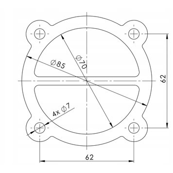 Прокладка металева до блоку циліндрів 2065/3065 DLZ Profline 7438A65DLZ(metal) 7438A65DLZ(metal) фото