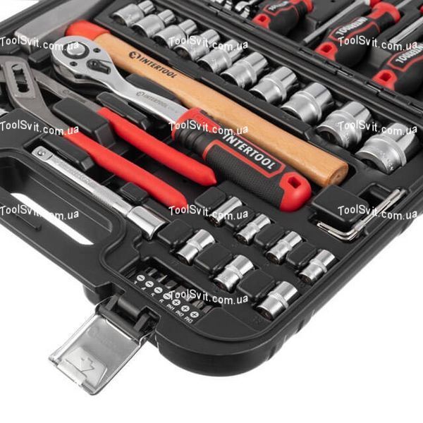 Набор инструментов 1/2" & 1/4", 56 ед., Cr-V INTERTOOL ET-8056 ET-8056 фото
