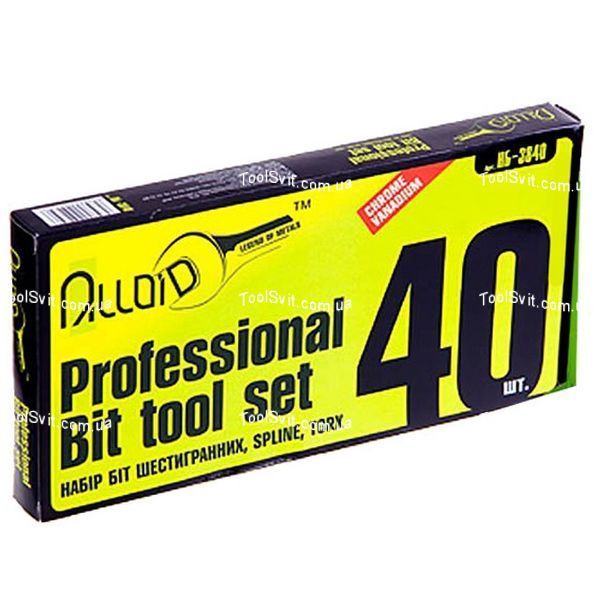 Набір біт шестигранних 40 од. Alloid НБ-3840 НБ-3840 фото