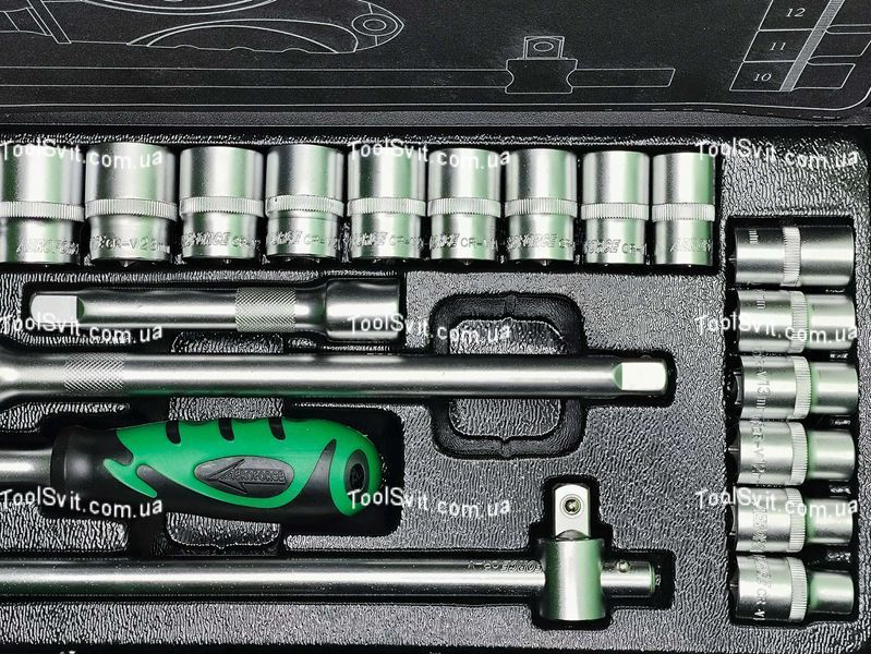 Набор профессиональных инструментов 1/2" (10-32 мм) 24 ед. Aeroforce AE-T24 AE-T24 фото