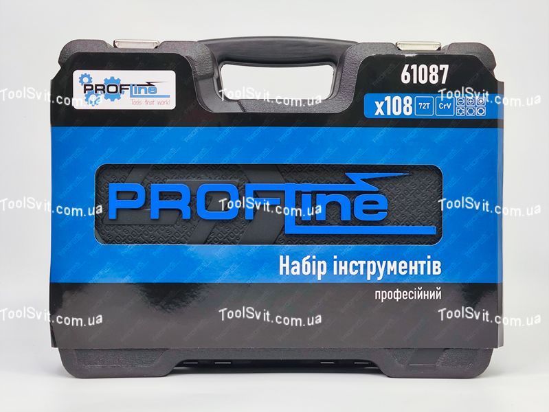 Набор инструментов 5в1 (набор 108&nbsp;ед, ключи на полотне, набор отверток 18&nbsp;ед., магнит и набор отверток профессиональных в кейсе 7 ед&nbsp;с намагничивателем) Profline 61085-206 61085-206 фото
