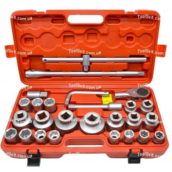 Набор торцевых головок, квадрат, 3/4"+ 1", головки 21- 65 мм, 26 пр., VIKTEC VT19064A VT19064A фото