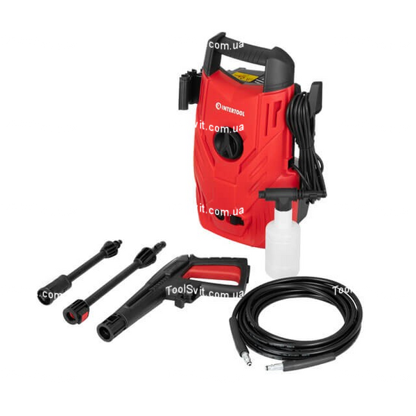 Мийка високого тиску 1200 Вт, ном. 5.5 л/хв., макс. 6.5 л/хв., 70-100 бар INTERTOOL DT-1502 DT-1502 фото
