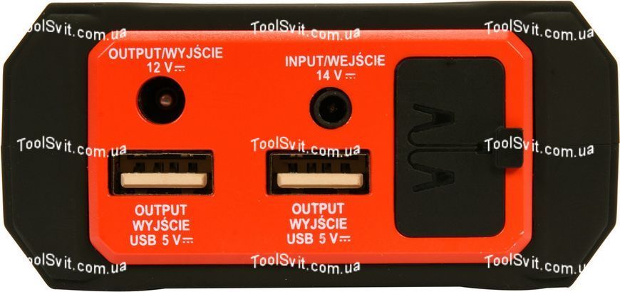 Пускова батарея Li-Pol 9 А&middot;год, 200/400 А, вихід 12 В, 3,5 А, через USB 5 В, 2 А, YT-83081 YATO YT-83081 фото