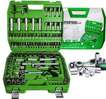 Набір інструментів 1/2" & 1/4" 108 од. INTERTOOL ET-6108SP ET-6108SP фото