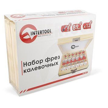 Набір фрез калювальні, 12 шт. INTERTOOL HT-0077 HT-0077 фото