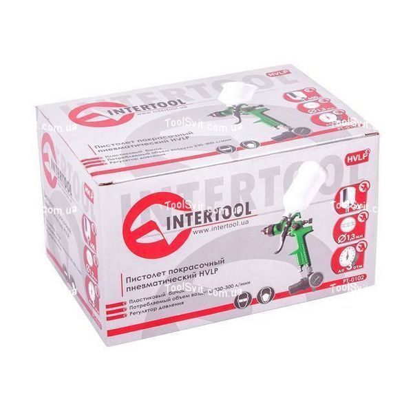 Краскопульт HVLP 1,3 мм INTERTOOL PT-0102 PT-0102 фото