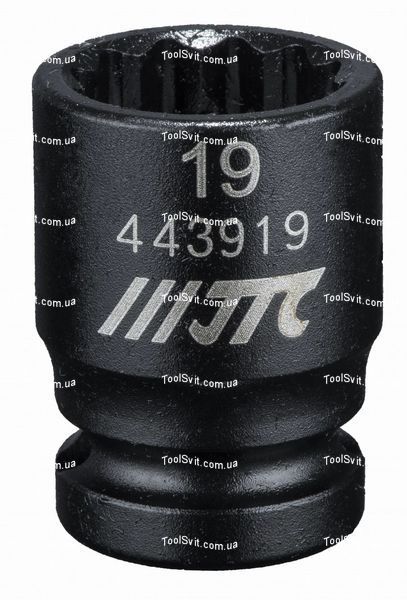 Головка ударна 1/2" 12гр. 19мм 443919 JTC 443919 JTC фото