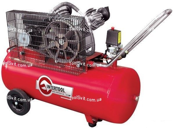 Компресор поршневий 100 л INTERTOOL PT-0014 PT-0014 фото