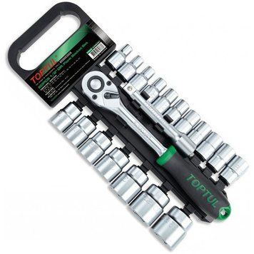 Набір головок з тріскачкою TOPTUL 1/2" 20од. 8-32мм GABB2001 GABB2001 фото