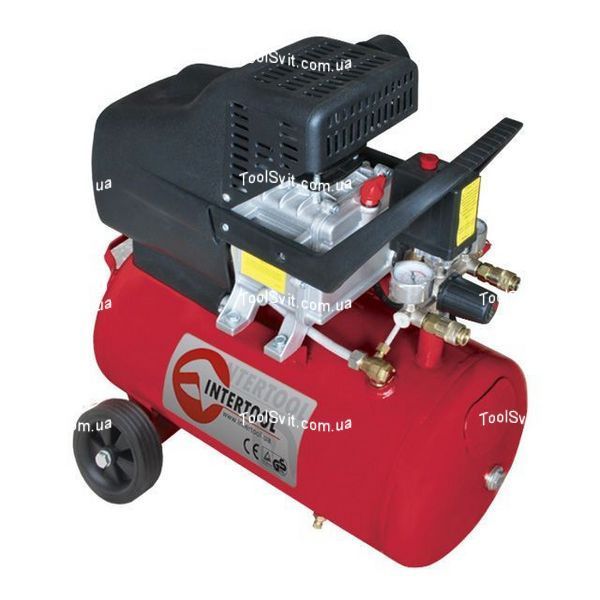 Компресор поршневий 24 л INTERTOOL PT-0009 PT-0009 фото