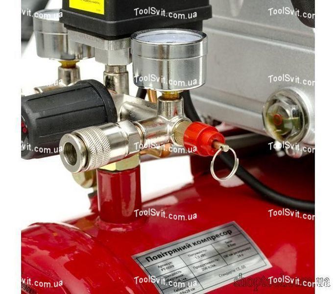 Компресор поршневий 24 л INTERTOOL PT-0009 PT-0009 фото