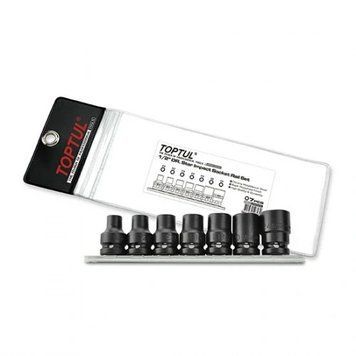 Набір головок ударних TORX 1/2" E10-E24 7 од. (зірка Девід) TOPTUL GDAG0701 GDAG0701 фото