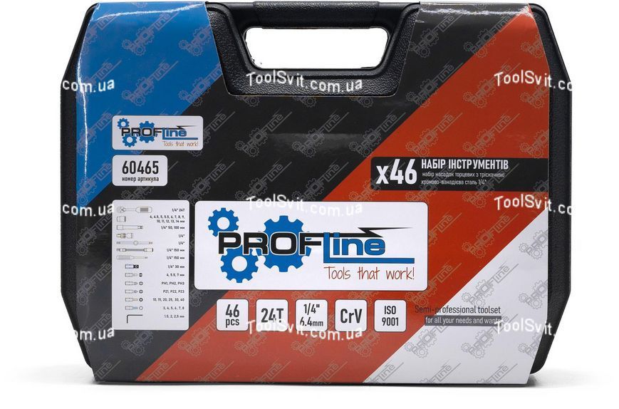 Набор инструментов 216ед. + Набор инструментов 46 ед. 1/4" Profline 61085-306 61085-306 фото