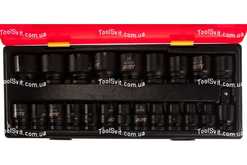 Набір ударних головок 8-32 мм. 6гр. 1/2" 22 од. K4223 JTC K4223 JTC фото