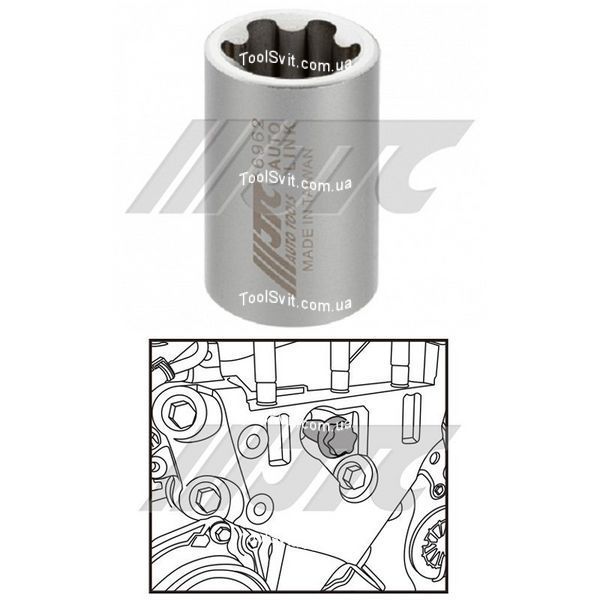 Головка для гвинта кронштейна двигуна FORD EcoBlue 2,0 л. 6962 JTC 6962 JTC фото