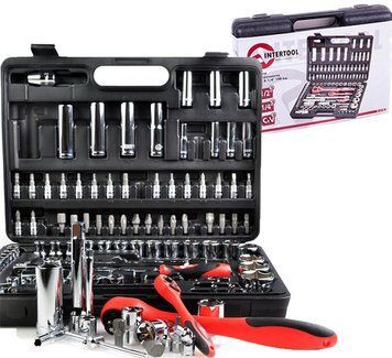Набор инструментов Cr-V 1/2" и 1/4" 108 ед. INTERTOOL ET-6108 ET-6108 фото